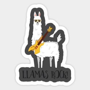 Llamas Rock! Cute Funny Llama Love Sticker